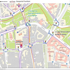 Sicher zur Schule in Frankfurt mit dem Schulwegplan