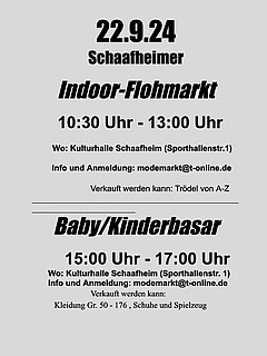 Indoorflohmarkt und Babybasar