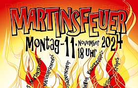 Großes Martinsfeuer im Günthersburgpark