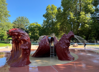 Wiedereröffnung der Wasserspielanlage im Frankfurter Günthersburgpark