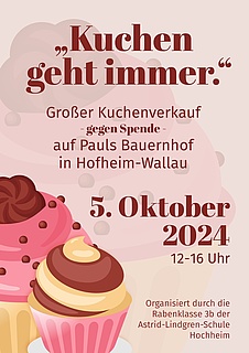 Kuchenverkauf auf Paul's Bauernhof