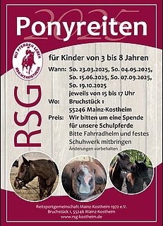 Ponyreiten für Kinder (3-8 Jahre)