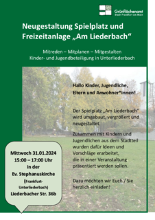 Neugestaltung der Spiel- und Freizeitanlage "Am Liederbach" in Frankfurt