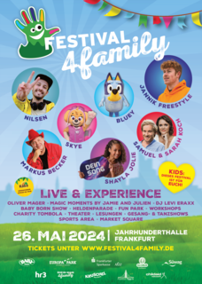 Frankfurt Schauplatz des ultimativen Familienfestivals: Festival4Family 2024