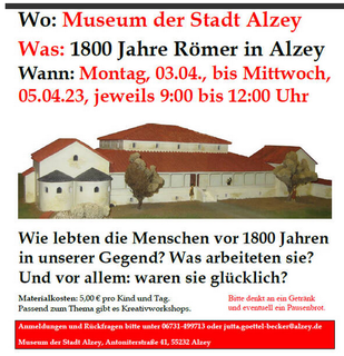 Osterferien-Projekt: 1800 Jahre Römer in Alzey