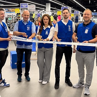 Große Wiedereröffnung der Decathlon-Filiale in Wiesbaden